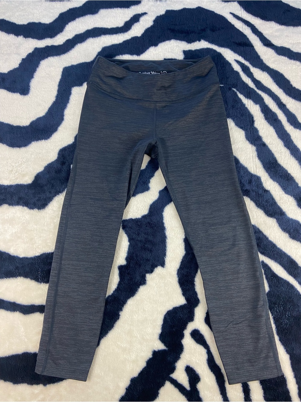 Outdoor Voices Dark Gray Heather Athletic Cropped Leggings Mid Rise Small S